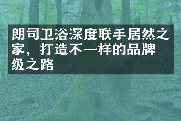 朗司卫浴深度联手居然之家，打造不一样的品牌升级之路