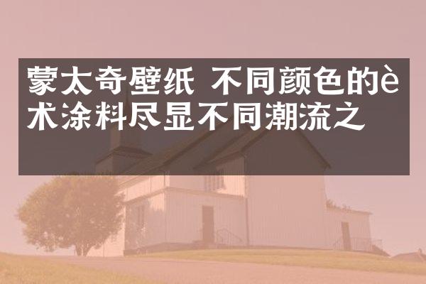蒙太奇壁纸 不同颜色的艺术涂料尽显不同潮流之美